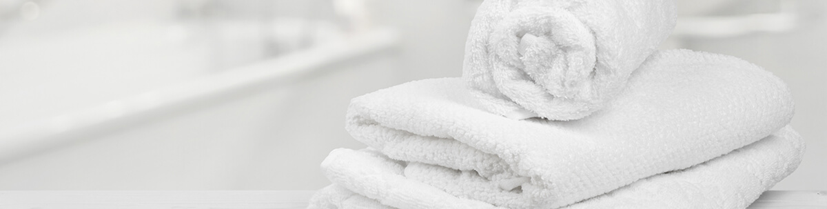 stacked white towels