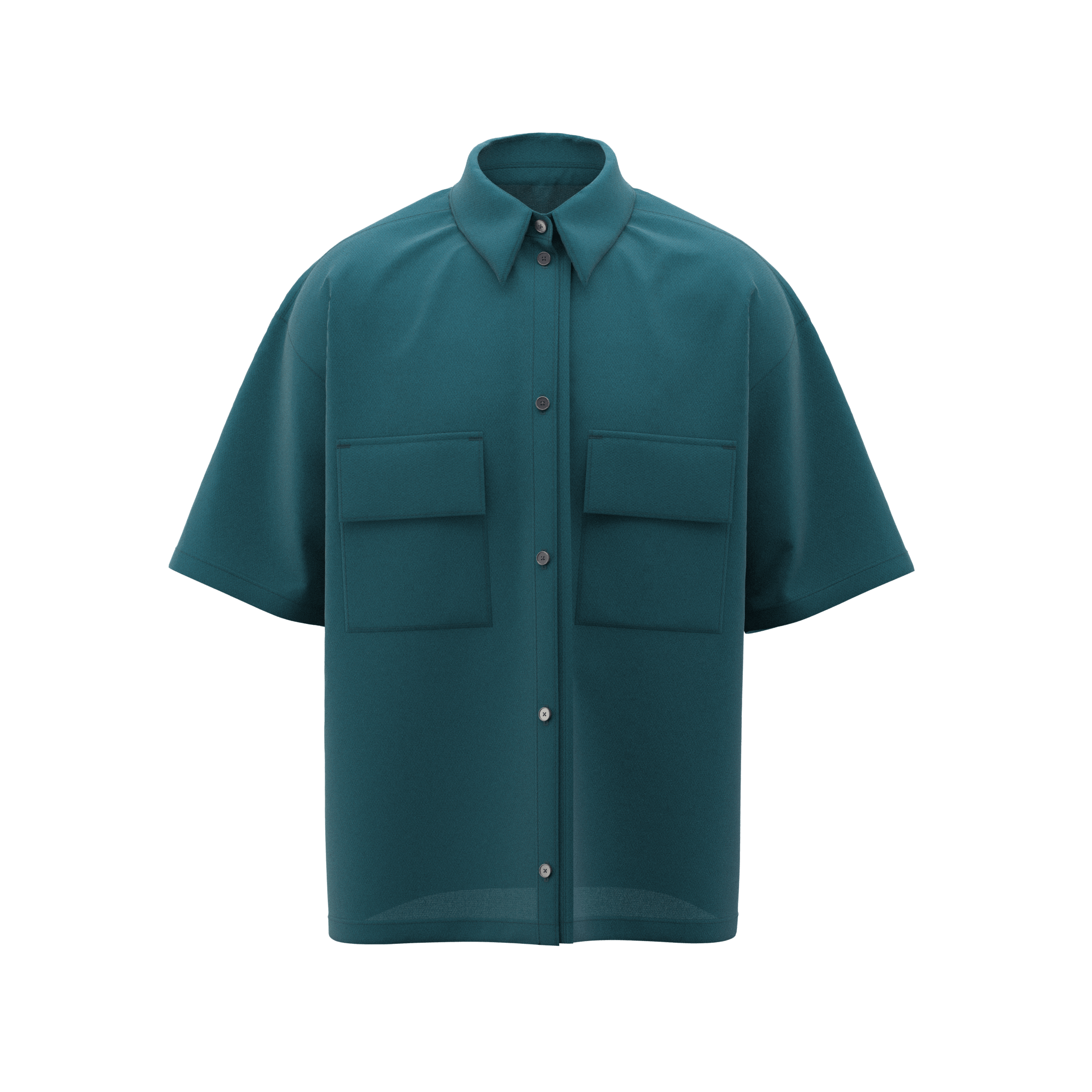 Mock Leno Button Up Shirt, Front